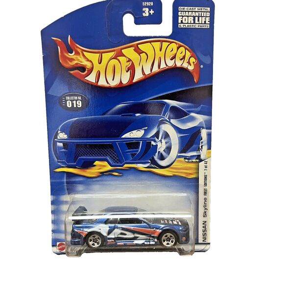2002 Hot Wheels #19 First Edition 7/42 NISSAN SKYLINE Blue w/Chrome - Picture 1 of 5